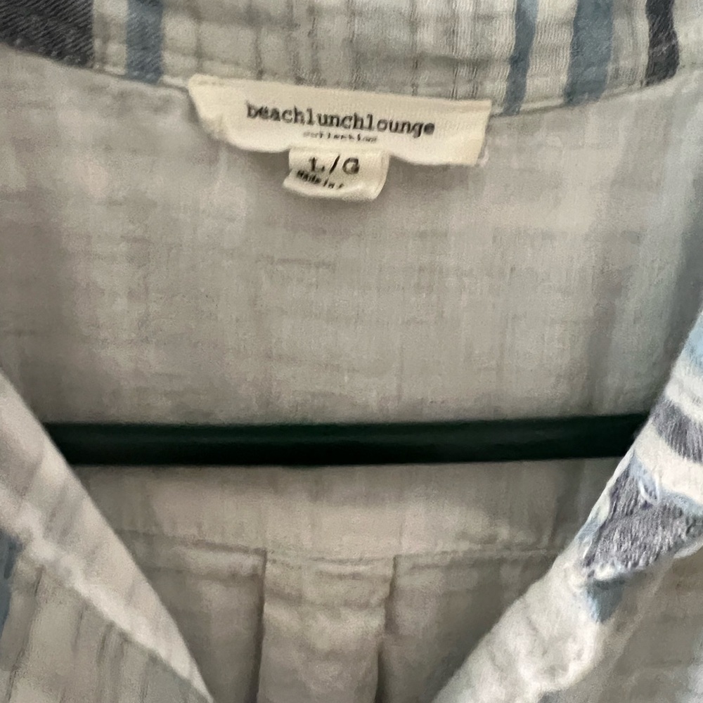 BEACH LUNCH LOUNGE COTTON DRESS MULTICOLOR PASTEL LIGHT BLUE - Picture 4 of 5